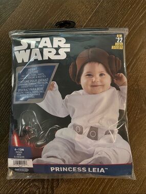 NWOT Star Wars Princess Leia Infant Costume - 6-12M